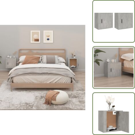 - vidaXL Comodini a Muro 2 pz Bianchi 50x30x47 cm -