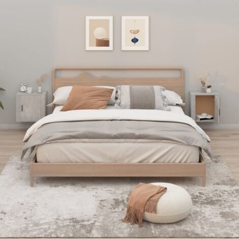 vidaXL Comodini a Muro 2 pz Bianchi 50x30x47 cm