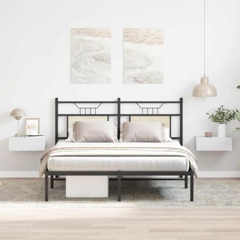 vidaXL Comodini Pensili 2pz Bianchi 40x30x15 cm in Legno Multistrato