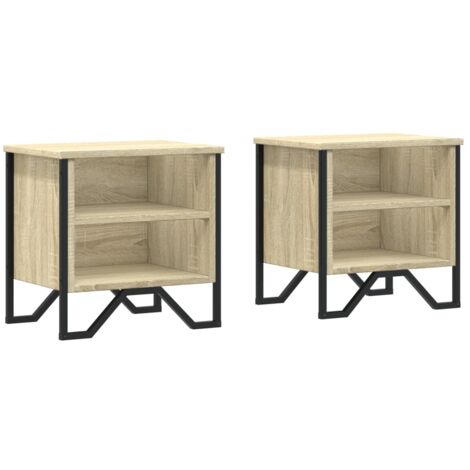vidaXL Comodini Rovere Sonoma 2pz 40x30x40 cm in Truciolato