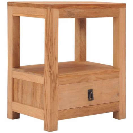 vidaXL Comodino 40x30x50 cm in Legno Massello di Teak
