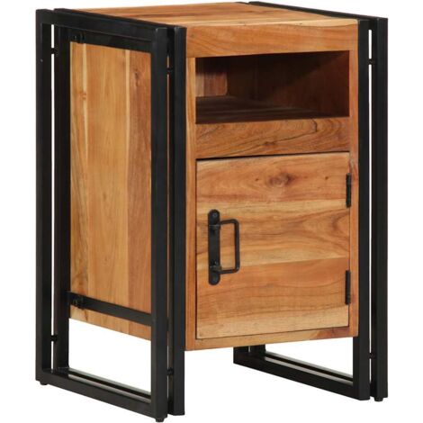 vidaXL Comodino 40x40x59 cm in Legno Massello di Acacia