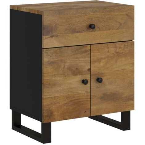 vidaXL Comodino 50x33x60cm Legno Massello di Mango e Legno Multistrato