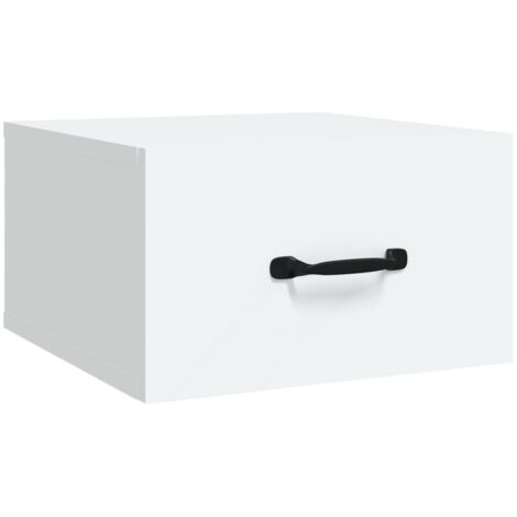 vidaXL Comodino a Muro Bianco 35x35x20 cm