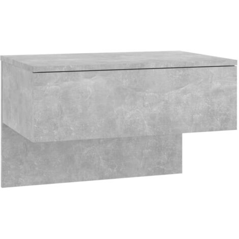 vidaXL Comodino a Muro Grigio Cemento