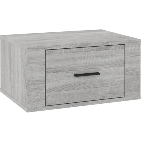 vidaXL Comodino a Muro Grigio Sonoma 50x36x25 cm