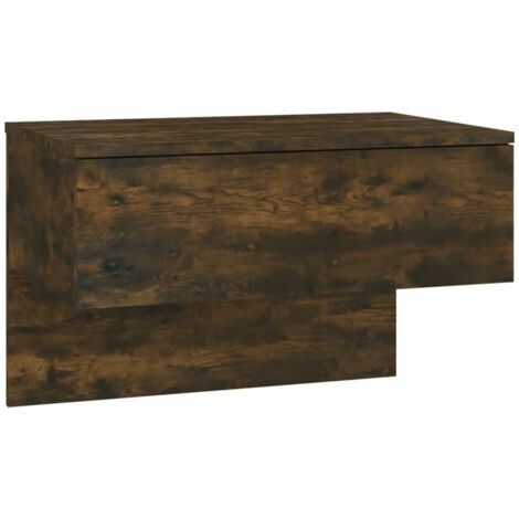 vidaXL Comodino a Muro Rovere Fumo