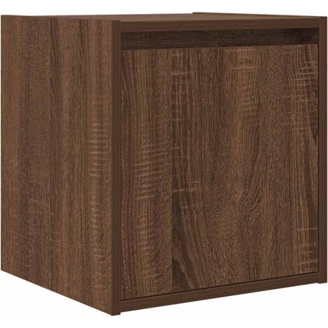 vidaXL Comodino a Muro Rovere Marrone 38x34x40 cm