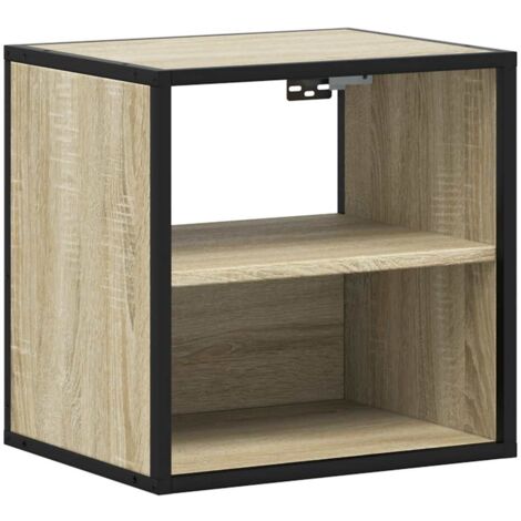 vidaXL Comodino a Muro Rovere Sonoma 40x31x39,5 cm