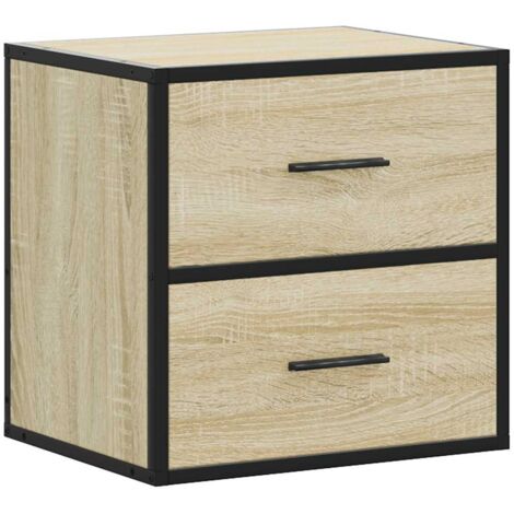 vidaXL Comodino a Muro Rovere Sonoma 40x31x39,5 cm