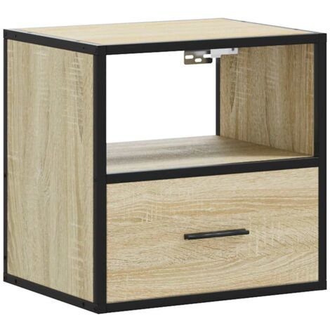 vidaXL Comodino a Muro Rovere Sonoma 40x31x39,5 cm