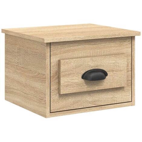 vidaXL Comodino a Parete Rovere Sonoma 41,5x36x28 cm