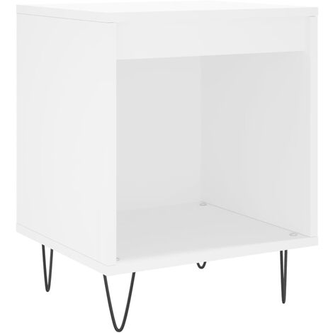 vidaXL Comodino Bianco 40x35x50 cm in Legno Multistrato