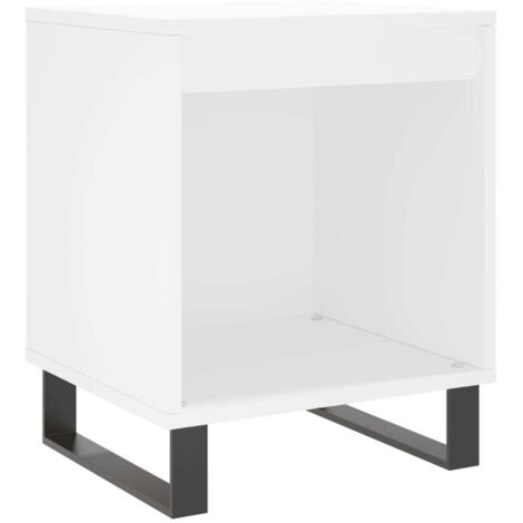 vidaXL Comodino Bianco 40x35x50 cm in Legno Multistrato
