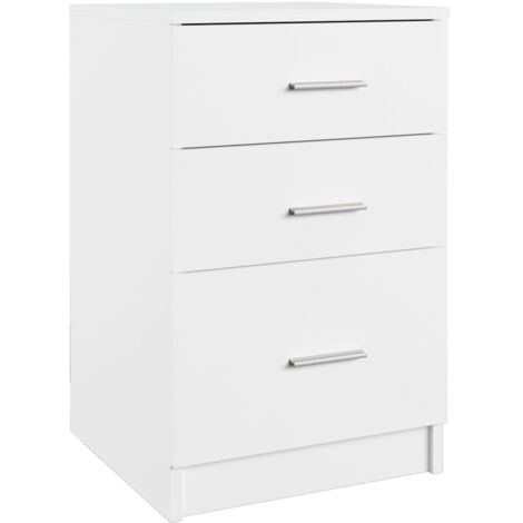 vidaXL Comodino Bianco 40x40x63 cm in Legno Multistrato