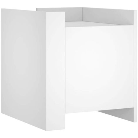 vidaXL Comodino Bianco 45x50x50 cm in Truciolato