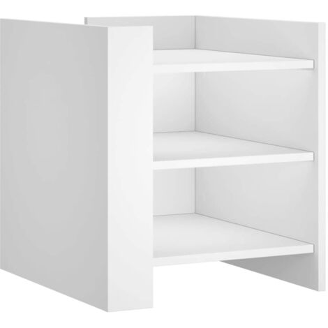vidaXL Comodino Bianco 45x50x50 cm in Truciolato