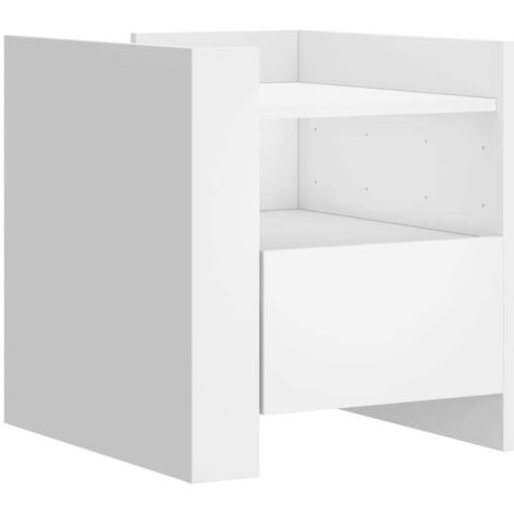 vidaXL Comodino Bianco 45x50x50 cm in Truciolato