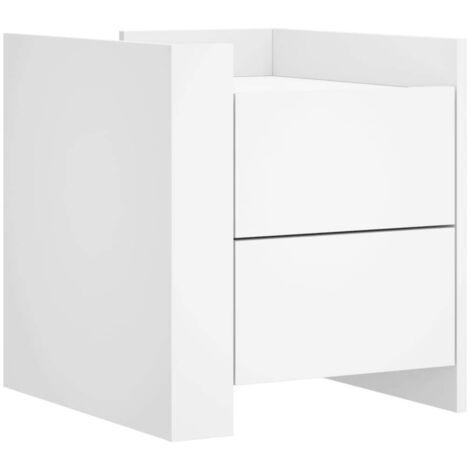 vidaXL Comodino Bianco 45x50x50 cm in Truciolato