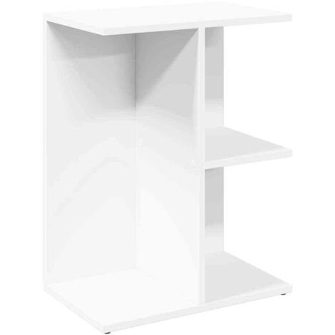 vidaXL Comodino Bianco 46,5x29x61 cm in Legno Multistrato