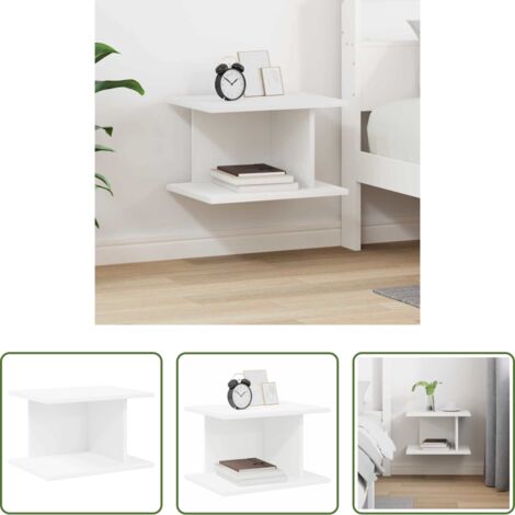 vidaXL Comodino bianco -  Comodino Bianco 40 x 30 x 25 cm Legno multistrato