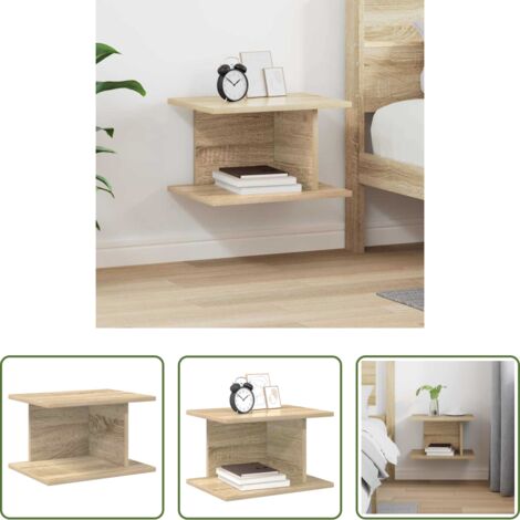 vidaXL Comodino con capacità di stoccaggio -  Comodino Rovere Sonoma 40 x 30 x 25 cm Legno multistrato