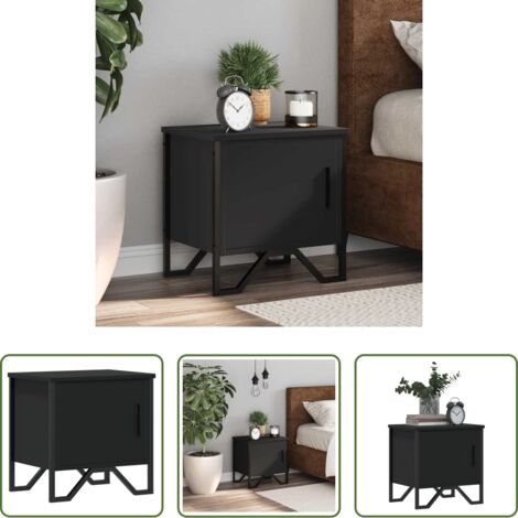 vidaXL Comodino con cassetti -  Comodino Nero 40x30x40 cm in Legno Multistrato