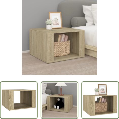 vidaXL Comodino con ripiani -  Comodino Rovere Sonoma 57x55x36 cm in Legno Multistrato