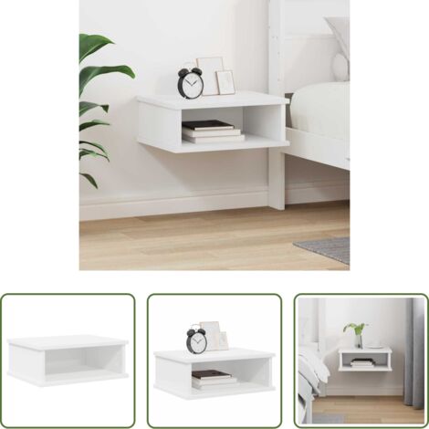 vidaXL Comodino con scomparti -  Comodino Bianco 40 x 31 x 15 cm Legno multistrato