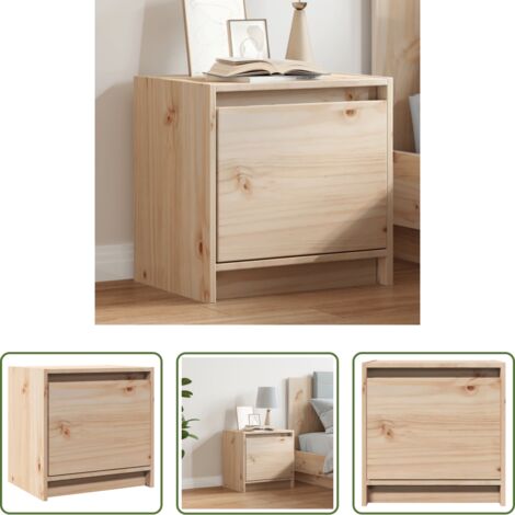 vidaXL Comodino decorativo -  Comodino 40x30,5x40 cm in Legno Massello di Pino
