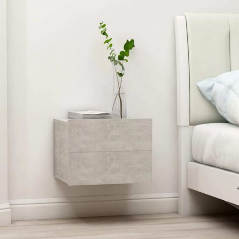 vidaXL Comodino Grigio Cemento 40x30x30 cm in Legno Multistrato