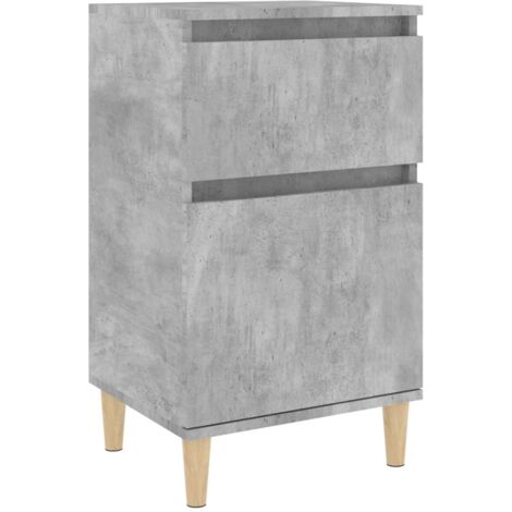 vidaXL Comodino Grigio Cemento 40x35x70 cm
