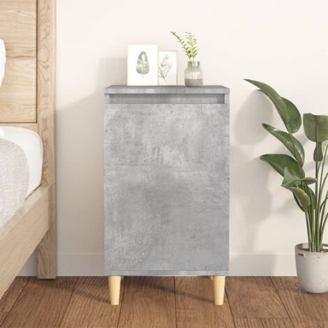vidaXL Comodino Grigio Cemento 40x35x70 cm in Legno Multistrato