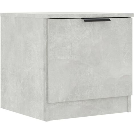 vidaXL Comodino Grigio Cemento 40x39x40 cm