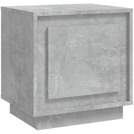 vidaXL Comodino Grigio Cemento 44x35x45 cm in Legno Multistrato