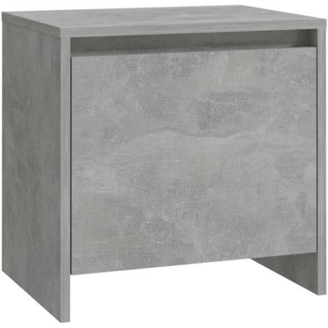 vidaXL Comodino Grigio Cemento 45x34x44,5 cm in Truciolato