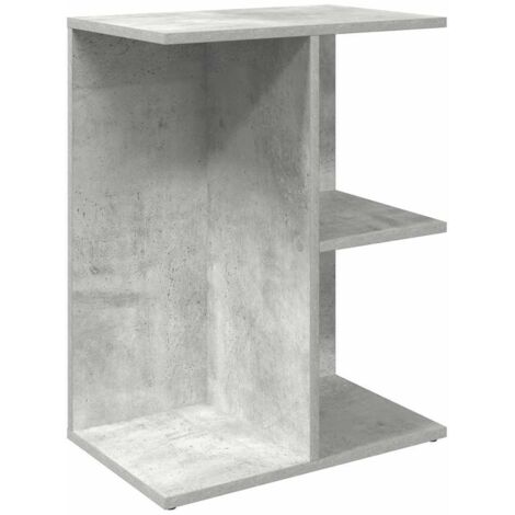 vidaXL Comodino Grigio Cemento 46,5x29x61 cm in Legno Multistrato