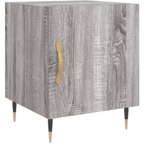 vidaXL Comodino Grigio Sonoma 40x40x50 cm in Legno Multistrato