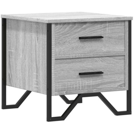 vidaXL Comodino Grigio Sonoma 40x41x40 cm in Truciolato