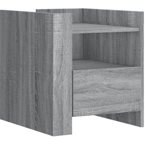 vidaXL Comodino Grigio Sonoma 45x50x50 cm in Truciolato