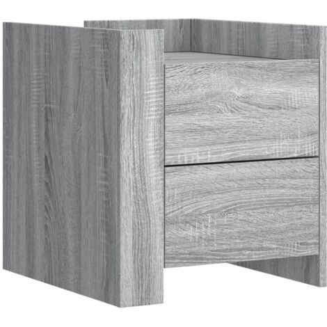 vidaXL Comodino Grigio Sonoma 45x50x50 cm in Truciolato