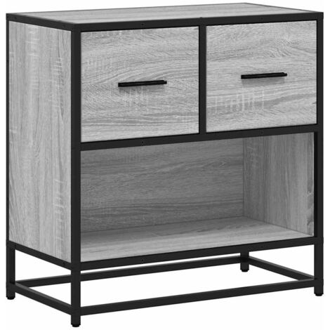 vidaXL Comodino Grigio Sonoma 60x31x60 cm Legno Multistrato e Metallo