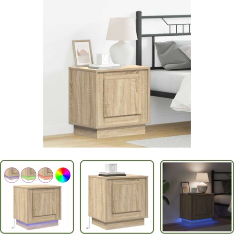 vidaXL Comodino in legno -  Armadio da Notte Rovere Sonoma 44 x 34,5 x 45 cm