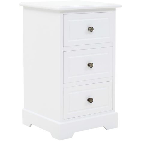 vidaXL Comodino in MDF e Legno di Pino 35x32x59 cm