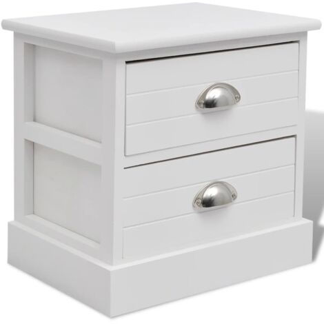 vidaXL Comodino In Stile Francese Bianco
