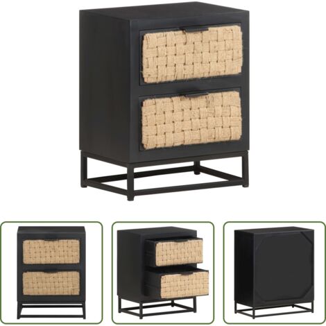 vidaXL Comodino mango -  Comodino 40x30x50 cm in Legno Massello di Mango