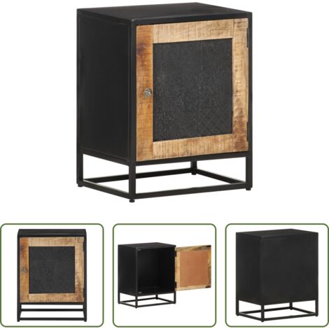 vidaXL Comodino mango grezzo -  Comodino 40x30x50 cm in Legno di Mango Grezzo