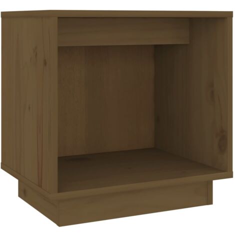 vidaXL Comodino Marrone Ambra 40x30x40 cm in Legno Massello di Pino
