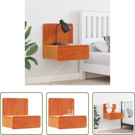vidaXL Comodino marrone cerato -  Comodino con cassetto Marrone cerato 44 x 32,5 x 40 cm