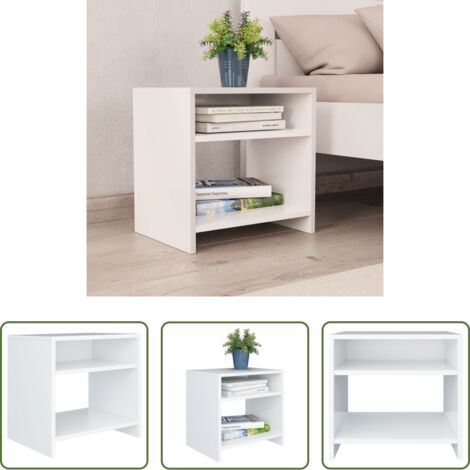 vidaXL Comodino moderno -  Comodino Bianco 40x30x40 cm Legno Ingegnerizzato